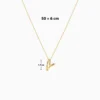 Collar de De Oro Dije Corazon Orgánico